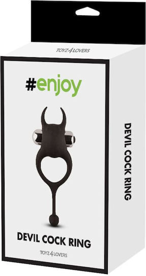 Toyz4lovers Δονούμενο Δαχτυλίδι Πέους Σιλικόνης Μαύρο