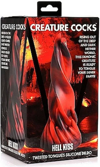 Hell Kiss Twisted Tongues Dildo Mit Saugnapf Rot