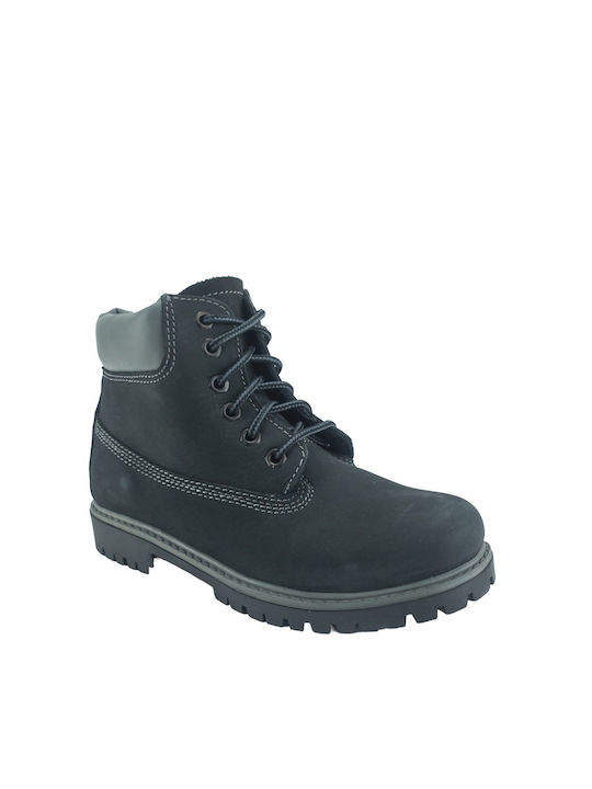 S&G Kids Military Boots with Lace Black