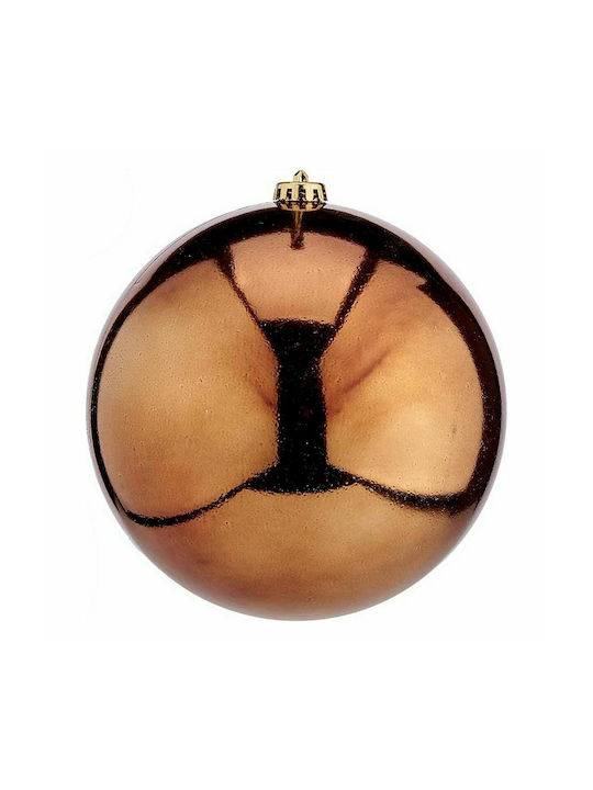 Krist+ Christmas Plastic Ball Ornament Brown 20cm 12pcs