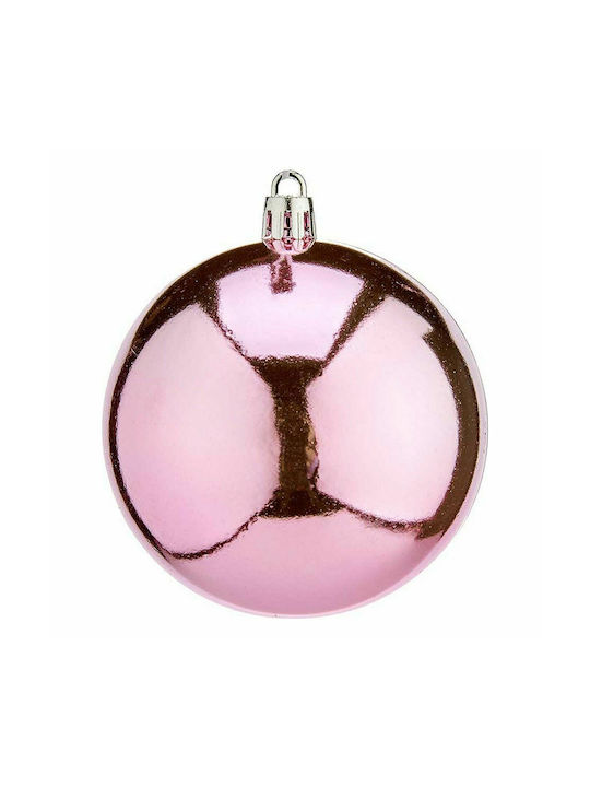 Hanging Ornament Set Plastic Pink 9x8cm 12pcs