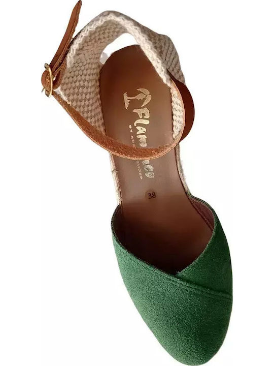 Women's Platform Espadrilles Green