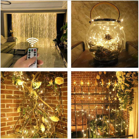 300 Luminite LED 3m. x 300buc Alb cald tip Perdea 1buc 300 Luminite LED 3m. x 300buc Alb cald tip Perdea 1buc