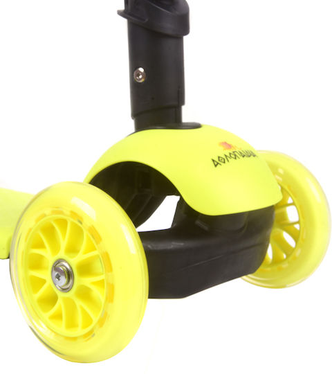 Athlopaidia Kids 3-Wheel Scooter with Seat for 3+ Years Yellow