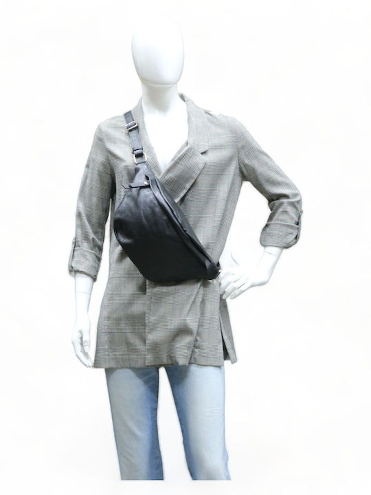 Black Leather Women's Crossbody Bag