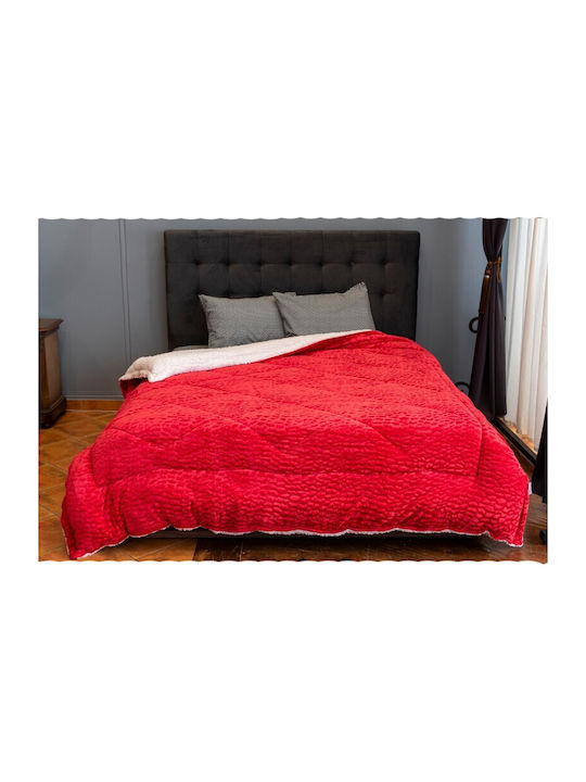 BS Collection Bettbezug Großes Doppelbett 240x220cm Coral Red 350 GSMGsm