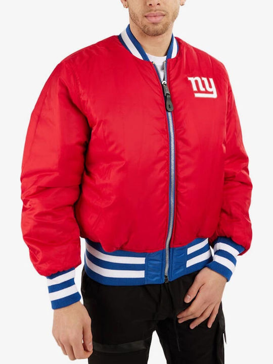 New York Giants Winter Jacket Bomber Blue