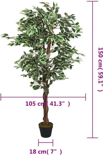 Arbore Artificial de Exterior Bambus Green 150cm vidaXL
