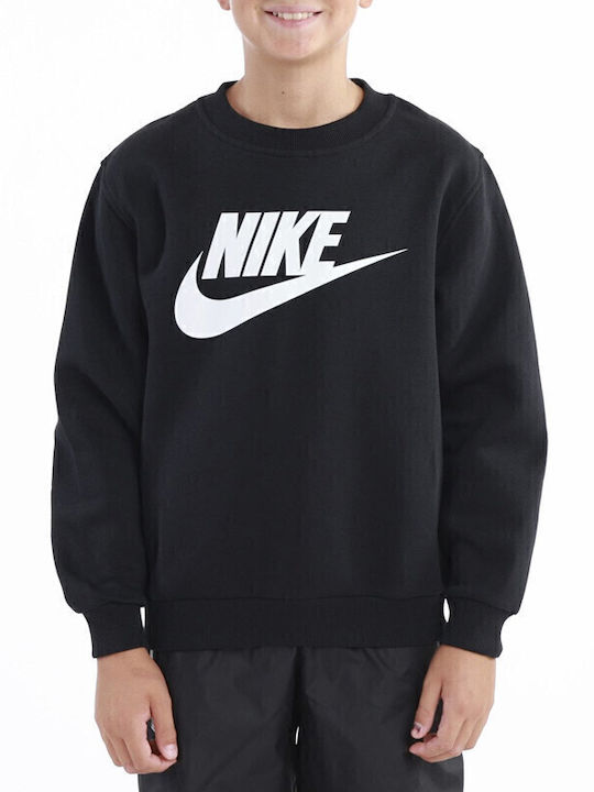Fleece Παιδικό Φούτερ Μαύρο Sportswear Club