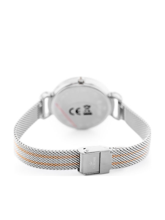 G.Rossi Men's Watch 45mm Battery with Pink Gold Metal Bracelet