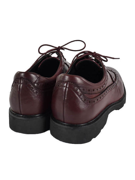 Leder Herren Oxfords Burgundisch