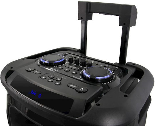 Akai Proffesional Ηχείο Karaoke με Ασύρματα Μικρόφωνα και Εφέ Φωτισμού ABTS-15 Pro Volcano Μαύρο