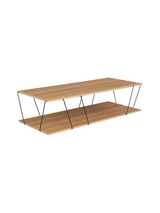 Rectangular Coffee Table Tars Sonoma-Black L120xW50xH30cm