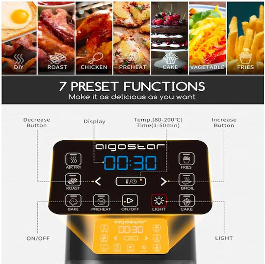 Aigostar Air Fryer 4lt Black