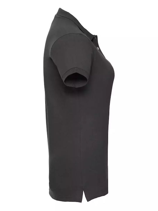Women's Polo Blouse Short Sleeve Black