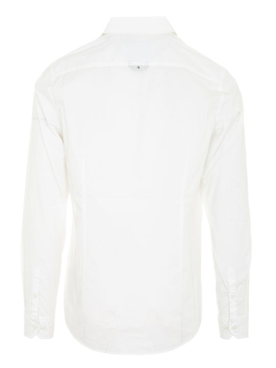 Calvin Klein Men's Shirt Long Sleeve White.