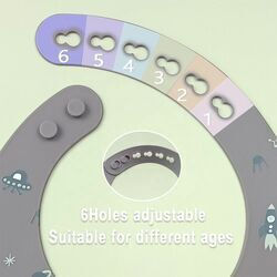 Queen Mother Silicone Baby & Kids Feeding Set with Grey Anti-Slip Base 4 Pieces