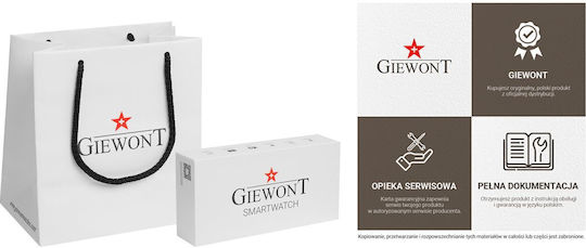 Giewont 120-1 Smartwatch με Παλμογράφο (Ροζ)