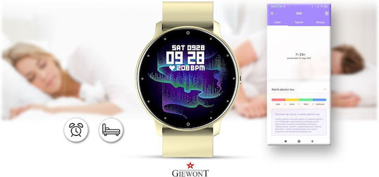 Giewont 120-6 Smartwatch με Παλμογράφο (Μπεζ)