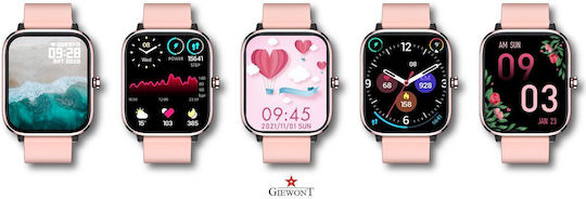 Giewont 230-1 Smartwatch με Παλμογράφο (Ροζ)
