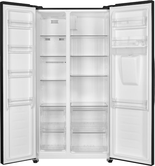 Fram Ψυγείο Ντουλάπα 439lt Total NoFrost Υ177xΠ90xΒ59εκ. Μαύρο FSBS-HM440NFBKWDE++