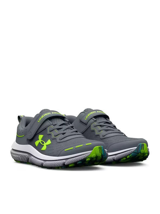 Bps Assert 10 Ac Kids Sports Shoes Running with Hoop & Loop Closure Gray