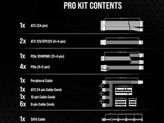 Corsair Premium Individually Sleeved Type-5 PSU Pro Kit - Cable White (CP-8920293)