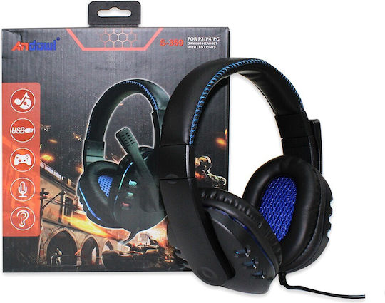 Andowl S-359 Over Ear Gaming Headset cu conexiune USB Black / Blue