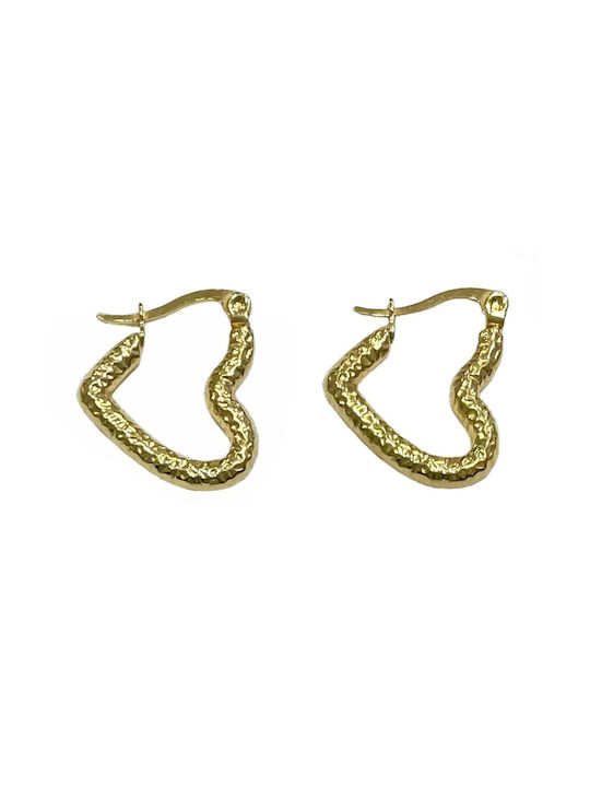 Tatu Moyo Earrings Hoops made of Steel Gold Plated