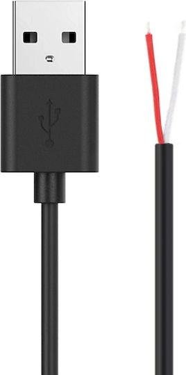 Powertech Cable USB-A male - Unterminated 1m (CAB-U157) 1pcs