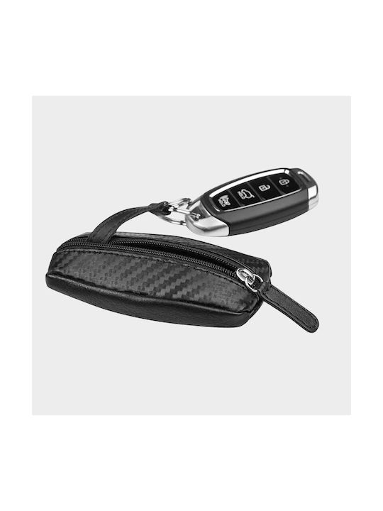 Skoda Keychain Piele Negru