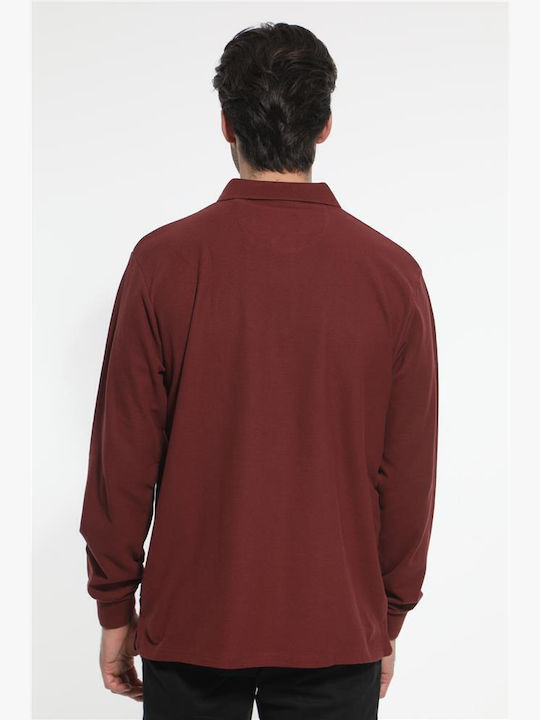 Double Polo Blouse Burgundy