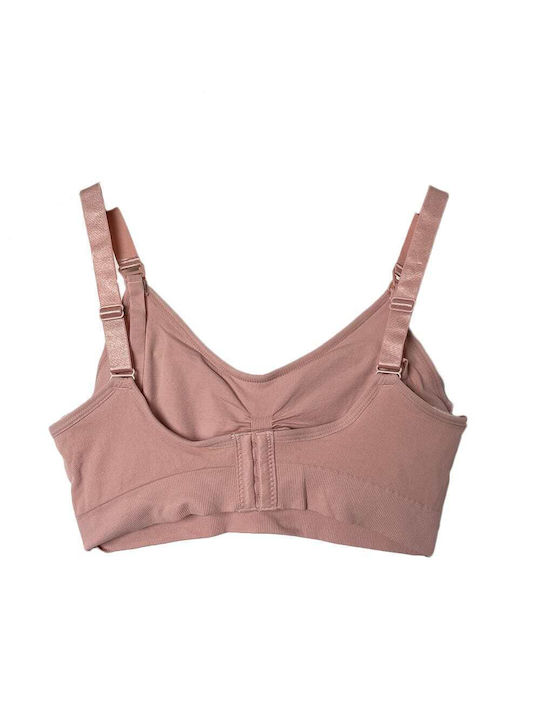 Ouno Maternity & Nursing Sports Bra with Clips Pink