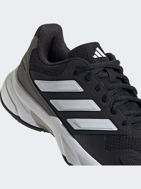 adidas Courtjam Control 3 Ανδρικά Παπούτσια Τένις για Χωμάτινα Γήπεδα Μαύρα