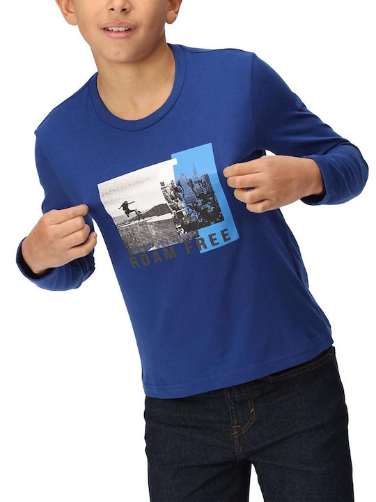 Kinderhemd Langarm Blau