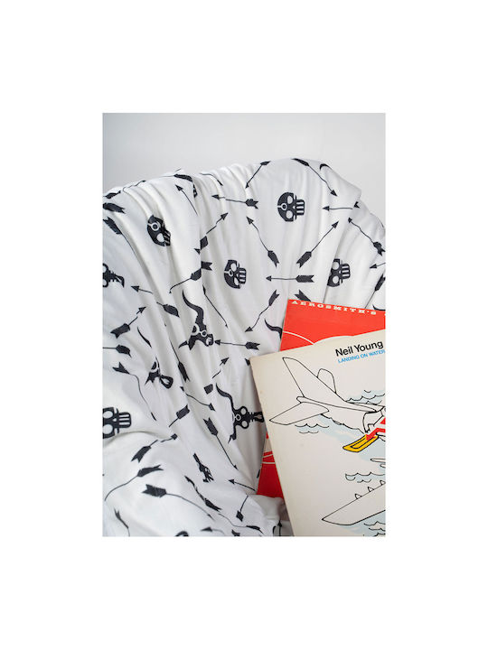 Bee. Unusual. There Is No Place Like Home Κουβέρτα Fleece Καναπέ 127x152εκ. White/Grey