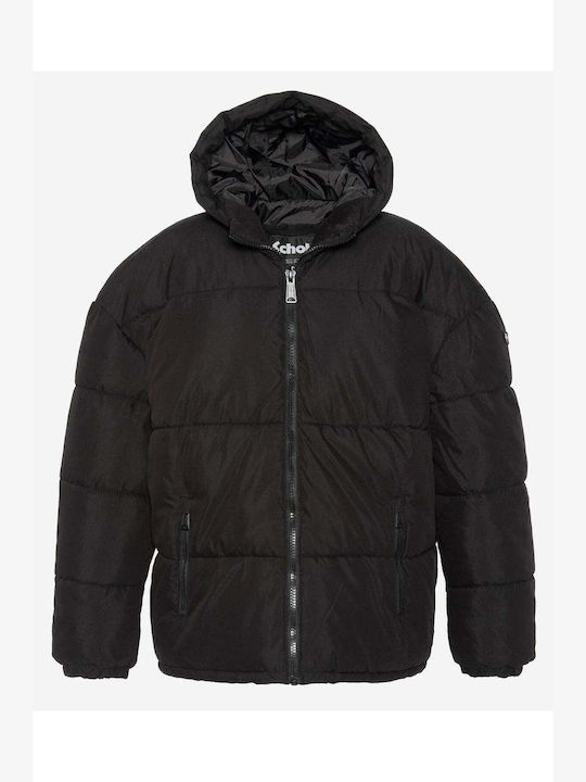 Schott Ανδρικό Χειμωνιάτικο Μπουφάν Puffer Black