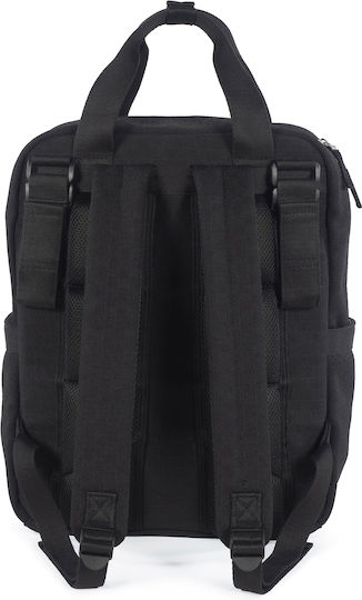 Walking Mum Walking Mum Backpack Diaper Bag Eco Dad Black 40x30x12cm