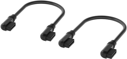 Corsair iCUE Link Cable, 2x 135mm with Slim 90° connectors Black