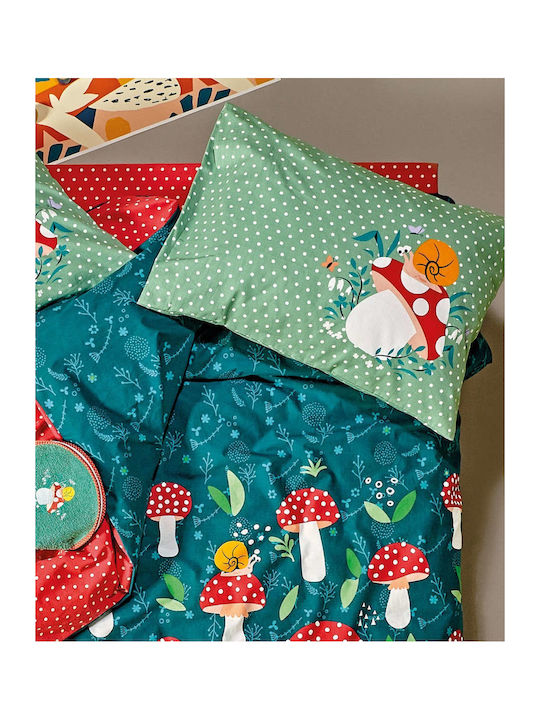 Kentia Troufa Kids Cotton Pillowcase Set 50x70cm Green