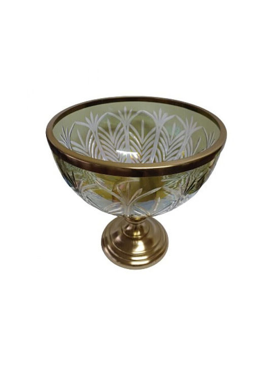 Καρβούνης Glass Decorative Bowl 25.5x25.5x24cm