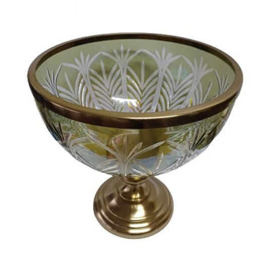 Karvounis Decorative Bowl Pedestal Gold 25.5x25.5x24cm