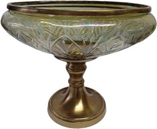 Karvounis Fruit Bowl Glass Gold 29x21.5x23cm