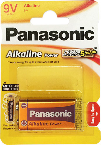 Panasonic Αλκαλική Μπαταρία 9V 1τμχ