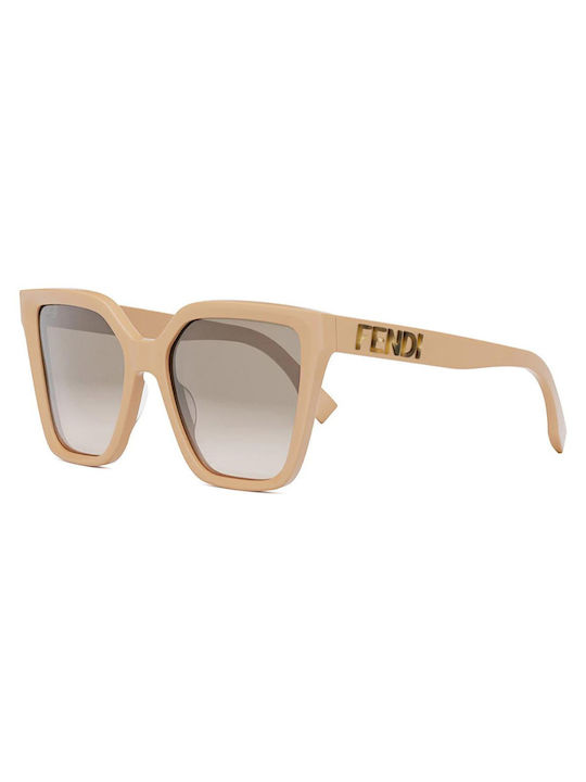 Fendi Women's Sunglasses with Beige Frame and Beige Lens FE40086I 72F