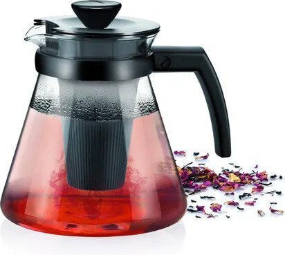 Tescoma Чайник с Филтър Стъклен Черен 1250ml