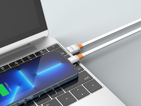 Celebrat Flat USB 2.0 Cablu USB-C bărbătesc - USB-A 15W Alb 1m (CB-33A-C-WH)