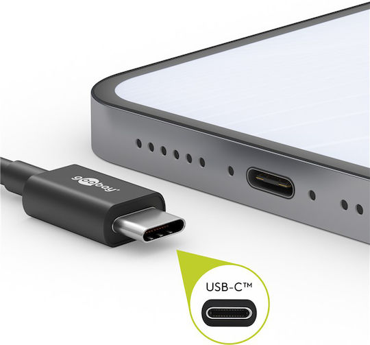 Goobay USB 2.0 Kabel USB-C Männlich - USB-C 60W Schwarz 1m 66318