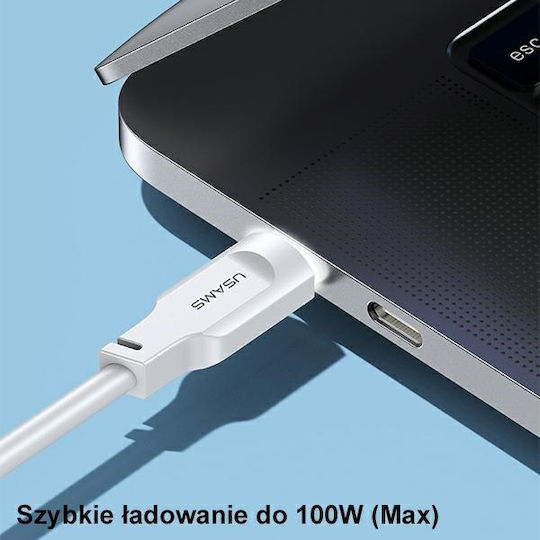 Usams US-SJ567 USB 2.0 Kabel USB-C männlich - USB-C 100W PD Lila 1,2m SJ567USB03