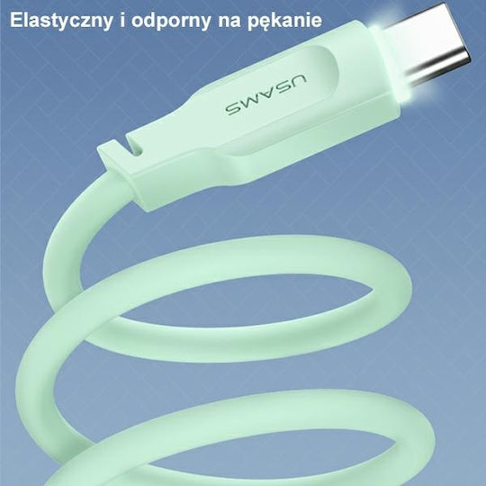 Usams US-SJ567 USB 2.0 Kabel USB-C männlich - USB-C 100W PD Lila 1,2m SJ567USB03